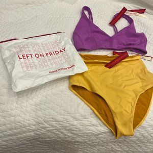 LEFT ON FRIDAY NWT SUIT IN LARGE (DD TOP)